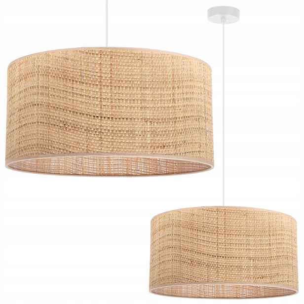 Závěsná Stropní Lampa Lustr Boho Velký Ratanový Stínidlo Do Kuchyně Pokoje