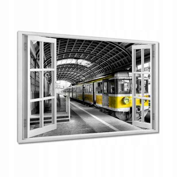 Obrazy 90x60 Žlutý vlak
