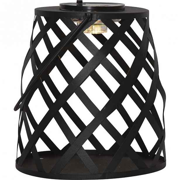 Černá LED lucerna Best Season Calabria, výška 20 cm