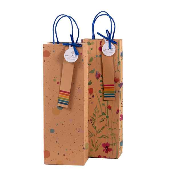 Dárková taška na lahev set 2 ks Artebene Wild Flowers Sprinkles