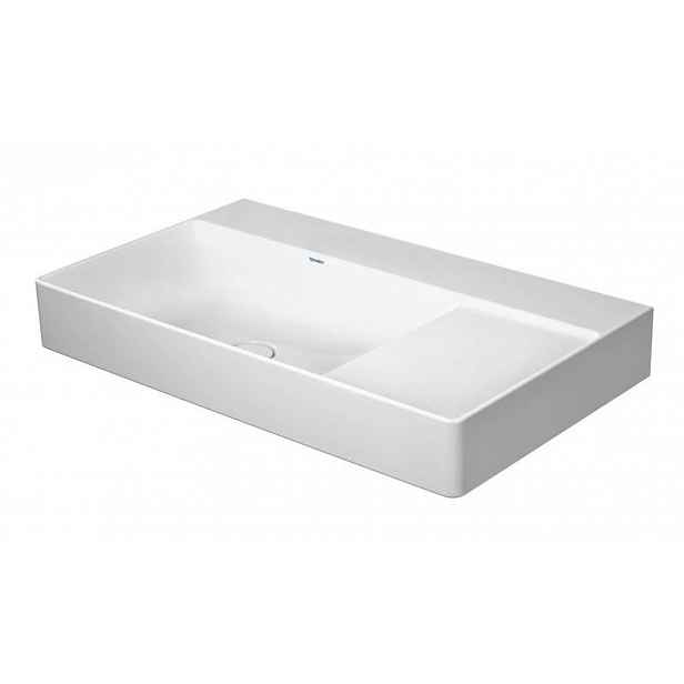 Duravit DuraSquare - Umyvadlo 80x47 cm, levé, DuraCeram, alpská bílá 2348800070