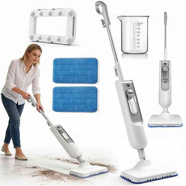 Multifunkční Parní Čistič 1500 W S Mopem 400 ML 2.6 Barů, Myčka Pro Domácnost