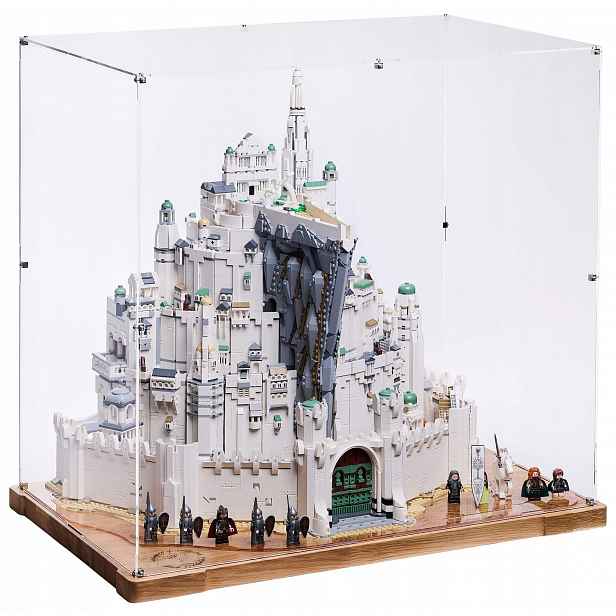 Vitrína Wood Blacked Brick pro Lego 11377 Pán prstenů: Minas Tirith