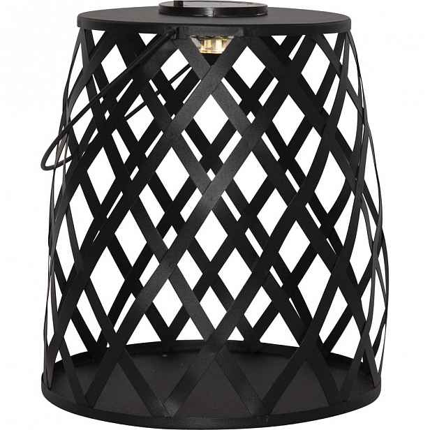 Černá LED lucerna Best Season Calabria, výška 28 cm