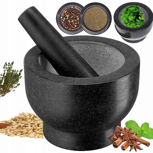 Kuchyňský Granitový Hmoždíř Na Utírání Koření Pesto Utěrka