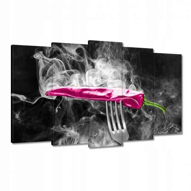 Obrazy 100x60 Růžová paprika Vidlička