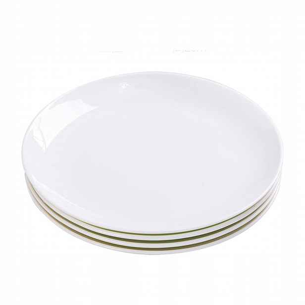 Porcelánové talíře bílé kulaté 23 cm, sada 3 Ks