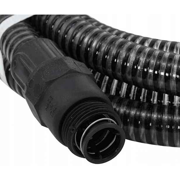 Sací hadice s Pvc přípojkami, 7 m, 25 mm, černá s ventilem