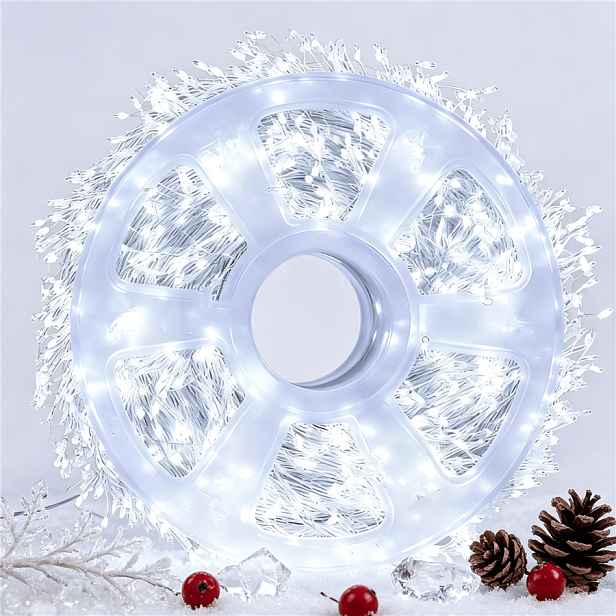 TEMU 1 ks, 50/100/200/300 LED 4.9/9.8/19.5/ stop Světelný řetěz s efektem ohňostroje pro vnitřní použití, 8 režimů s napájením přes USB, pro ložnici,