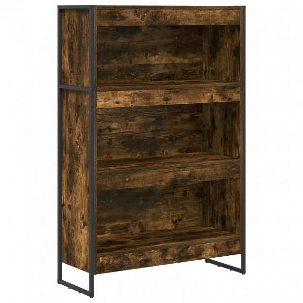 vidaXL Knihovna 80 x 30 x 121 cm Kompozitní dřevo Kouřový dub