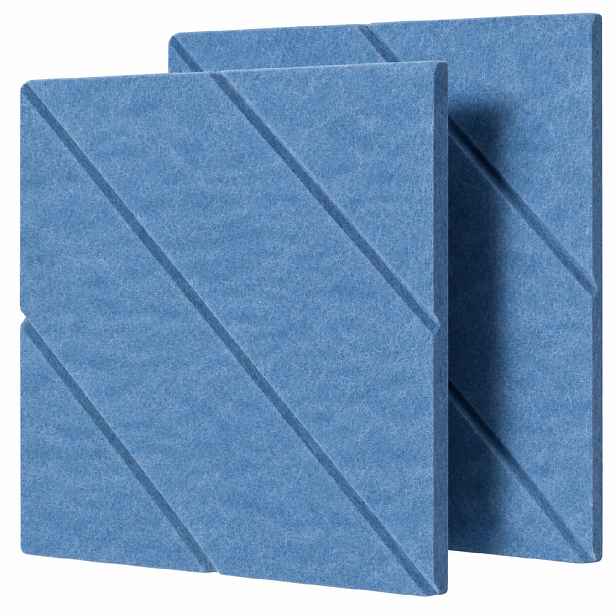 Dekorativní filcový nástěnný panel CROSS DESIGN modrá 40x40 cm čtverec - sada 2 ks