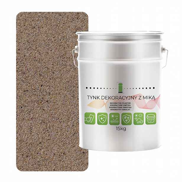 Dekorativní omítka s slídou hnědá Diamond Effect 15 kg Hydrofobní D811