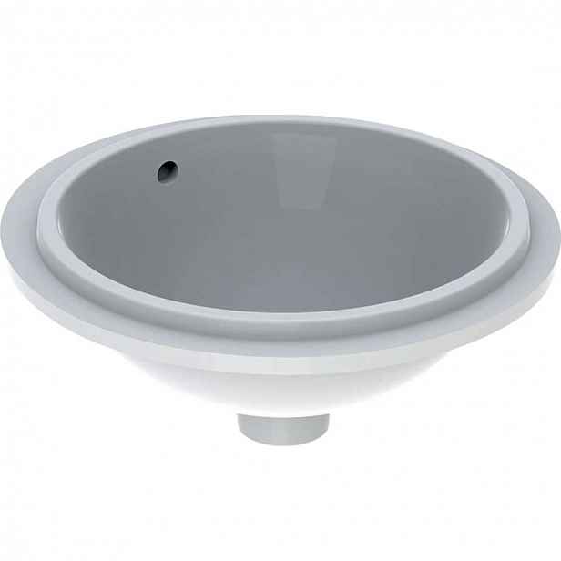 Geberit VariForm - Umyvadlo vestavné, průměr 39 cm, s přepadem, bílá 500.744.01.2