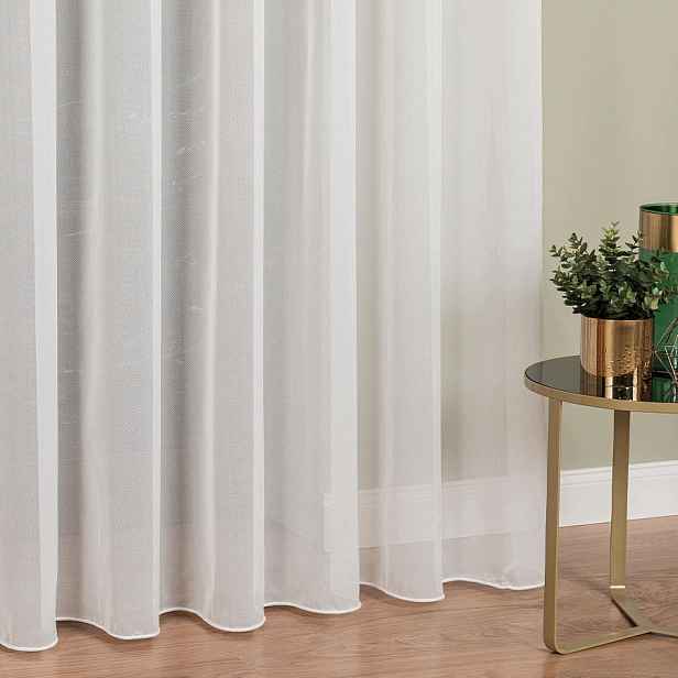 Hotová Záclona Bílá Jedle Wave Olověná Turecká Premium 300 X 220