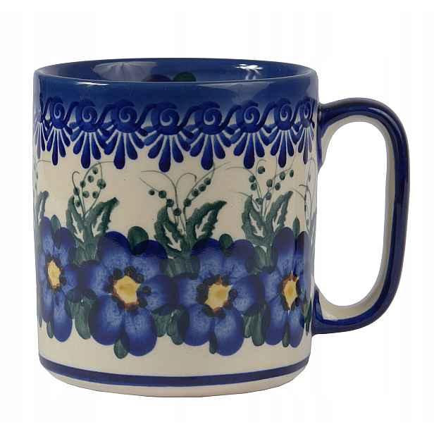 Keramický Hrnek Velký 400ML Kolekce Pansy Keramika Styl Boleslawiec