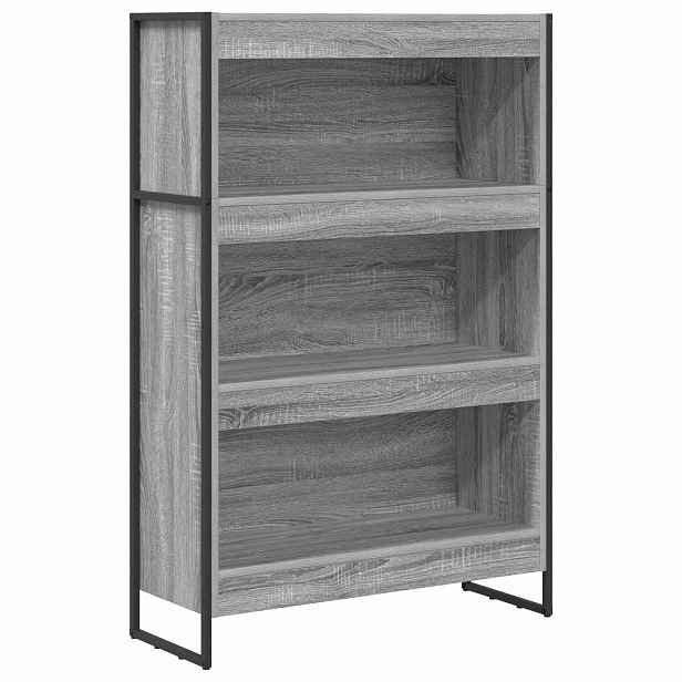 vidaXL Knihovna 80 x 30 x 121 cm Kompozitní dřevo Šedá Sonoma