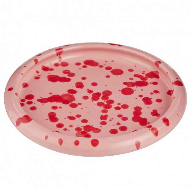 Butlers BOOGY SPLASH Talíř 12 cm - červená/růžová
