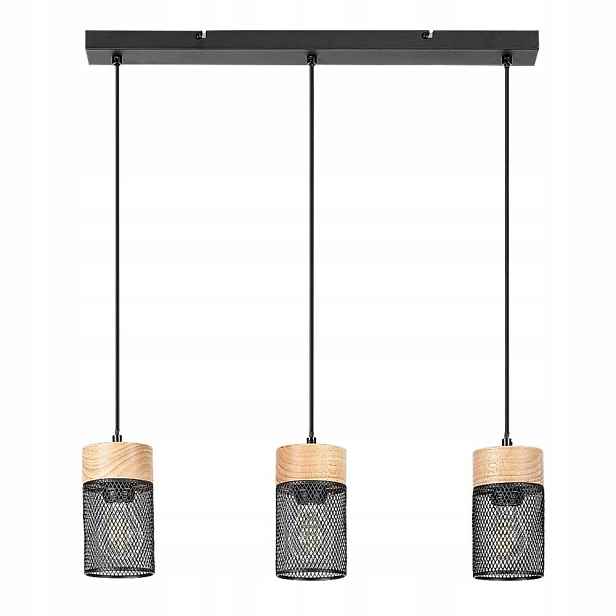 Černá závěsná lampa Callum industriální nad jídelní stůl Rabalux