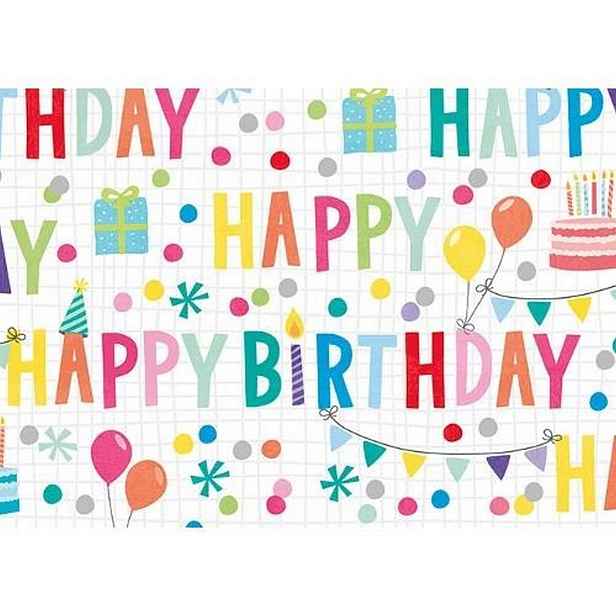Balicí papír 50x70cm Artebene Happy Birthday