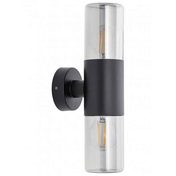 Nástěnná lampa Ida černá IP44 2xE27 Zahradní Lampa Osvětlení Dvora Zahrady Lampa