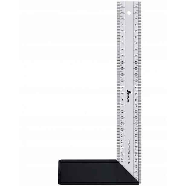 Úhelník 30 cm Shinwa s patkou a stupnicí nerezová ocel 62308