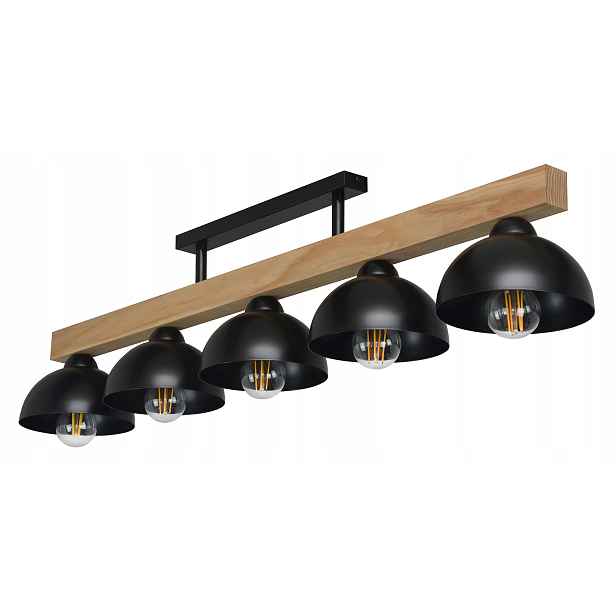 Velká Stropní Lampa Stropní Svítidlo Led E27 Dub Kovové Stínidla Do Obývacího Pokoje