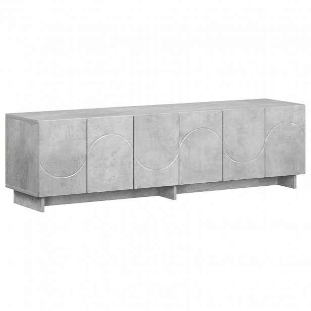 vidaXL TV stolek 140 x 34.5 x 40 cm Betonově šedá Kompozitní dřevo