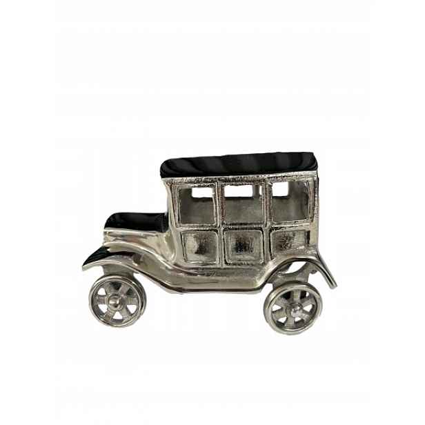 figurka Auto stříbrná kovová retro dekorace 13x8x6 cm 1 ks