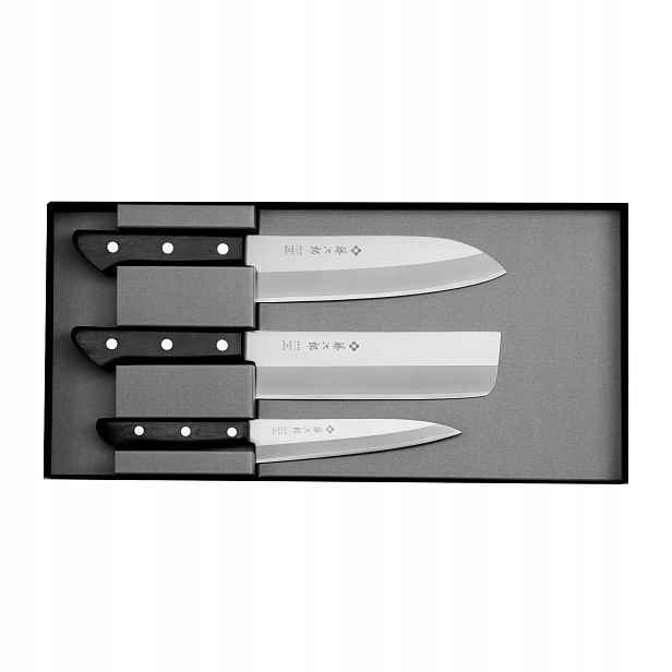 Tojiro sada 3 nožů Basic VG-10 santoku nakiri petty TBS-300