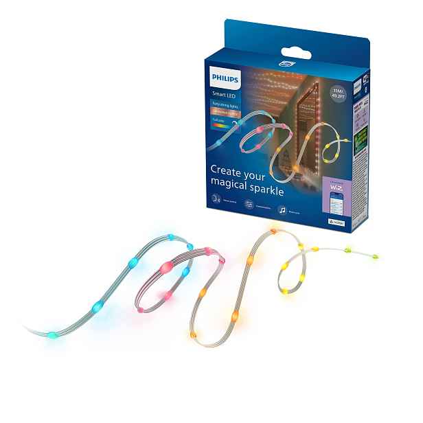 Vánoční Osvětlení Na Stromeček Led 15 m Usb Rgb Gradient Philips Smart WiFi Aplikace WiZ