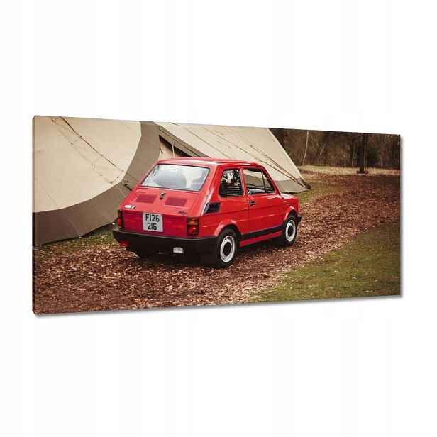 Obrazy 115x55 Červený malý Fiat 126p