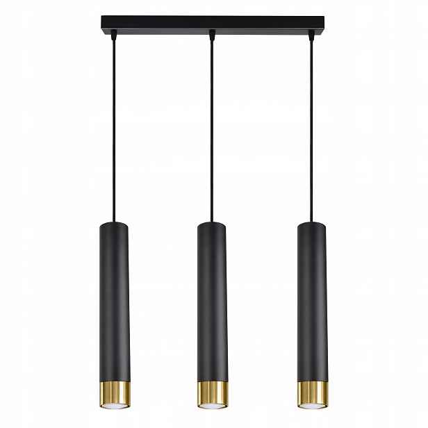Závěsná lampa Spot Tuby Metal Černá Zlatá GU10