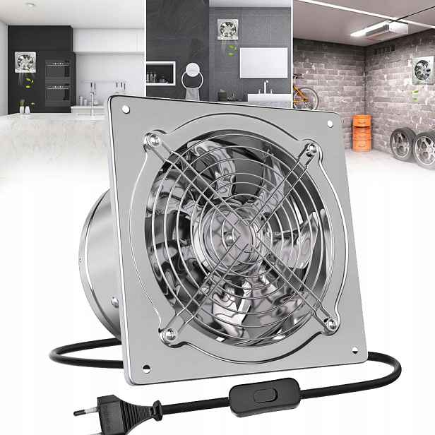Nástěnný axiální ventilátor fi 150 mm Tichý Výkonný