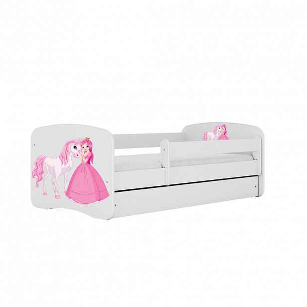 RAUMHIRSCH FURNITURE DĚTSKÁ POSTEL Princezna s koněm a zásuvkou 180/80 90/61/184