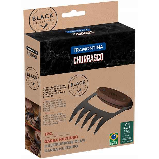 Tramontina Drápek na škubání a krájení masa Churrasco Black Nfc
