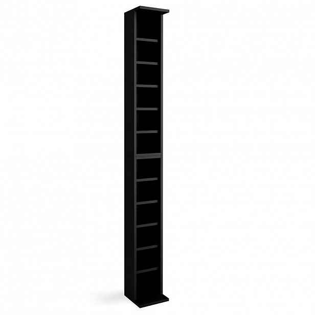 Vicco POLICE NA CD Černá 21 x 183.6 cm Vysoký