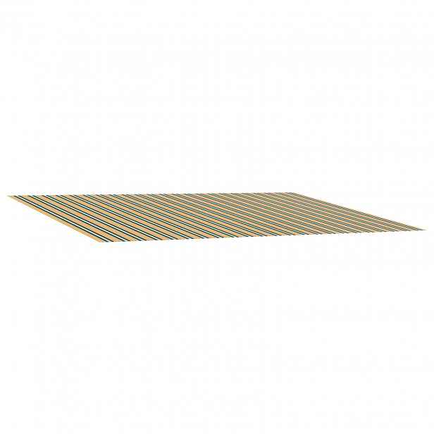 vidaXL Náhradní látka na markýzu Zelená a žlutá 450 × 300 cm Polyester