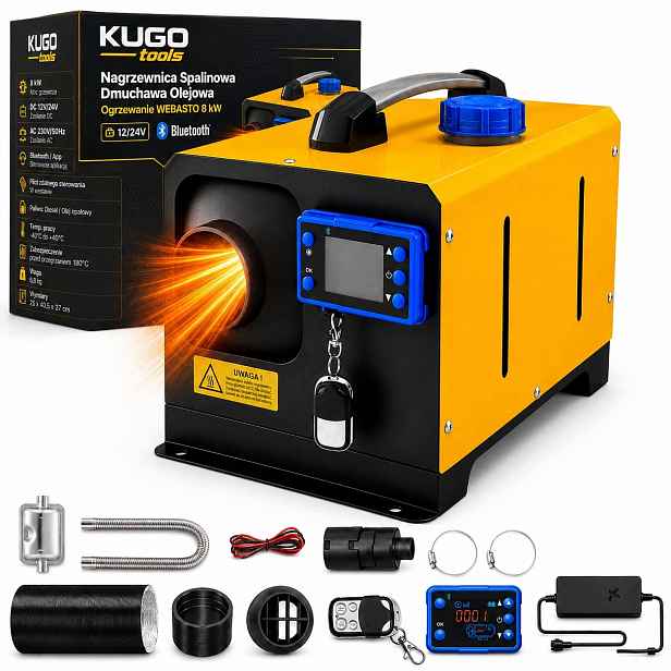 Vzduchový Naftový Ohřívač Olejové topení Webasto 8Kw 12/24V blueto