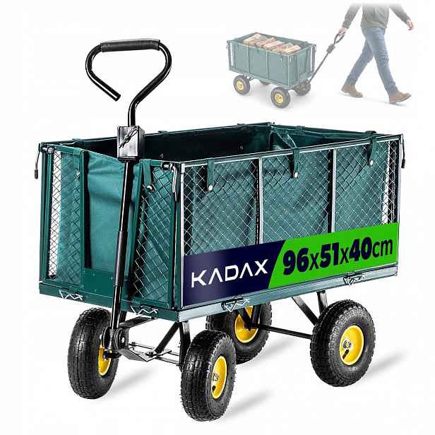 Zahradní Vozík 450 kg 200 L XXL Přepravní Kolečko Přívěs Velký Silný
