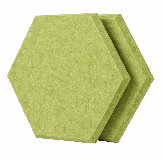 Dekorativní filcový nástěnný panel CROSS zelená 40x46 cm hexagon - sada 2 ks