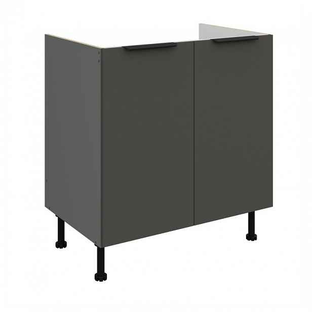 Dřezová skříňka LUNARA - šířka 80 cm, grafit / antracit