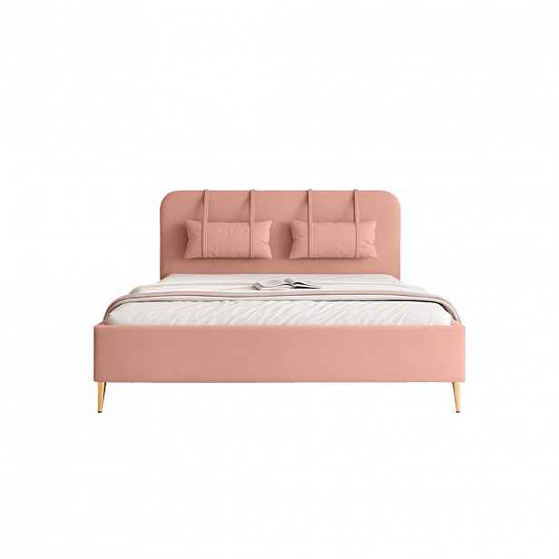 Fedve POLSTERBED Rexal 140x200 cm, starorůžová