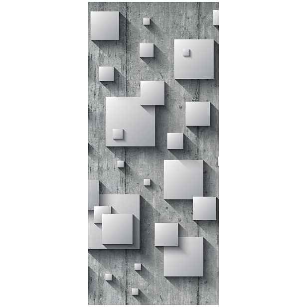 Fototapeta Geometrický šedý beton kaleidoskop abstrakce 91x211 lepidlo
