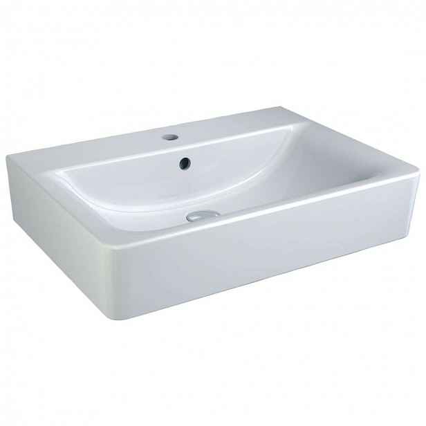 Ideal Standard Connect - Umyvadlo Cube  65x46x18 cm, s přepadem, otvor pro baterii, s Ideal Plus, bílá E7729MA