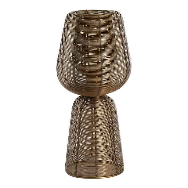 Kovová stolní lampa v bronzové barvě (výška 42 cm) Aboso – Light & Living
