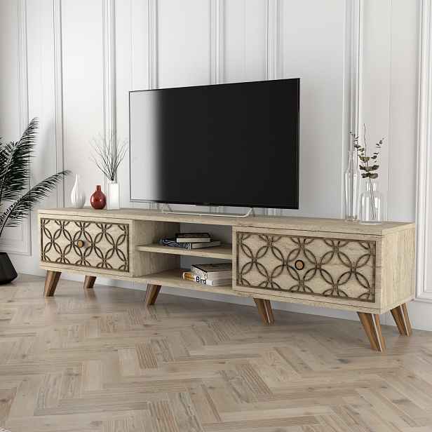 TV stolek Class - Travertine