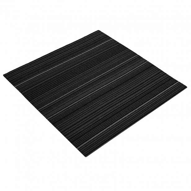 vidaXL Kobercová dlaždice Proužkovaná tmavě šedá 50 x 50 cm 4 ks
