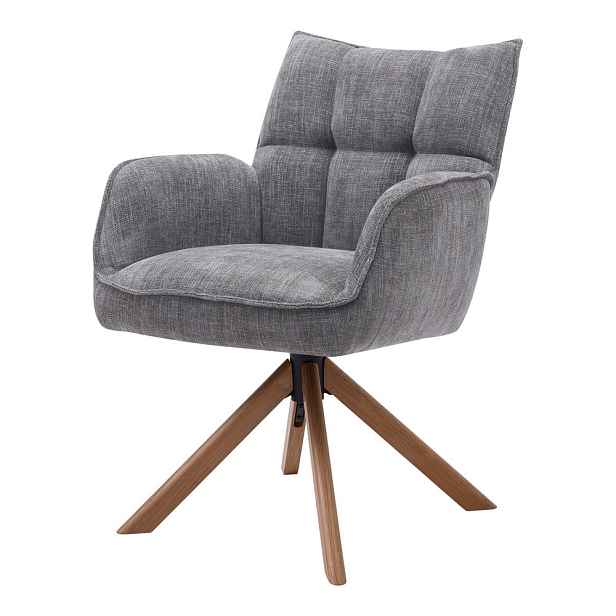 Šedá čalouněná jídelní křesla v sadě 2 ks Marilla – Unique Furniture