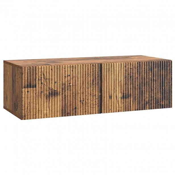 vidaXL Nástěnná TV skříň 98 x 41 x 30 cm Staré dřevo Kompozitní dřevo