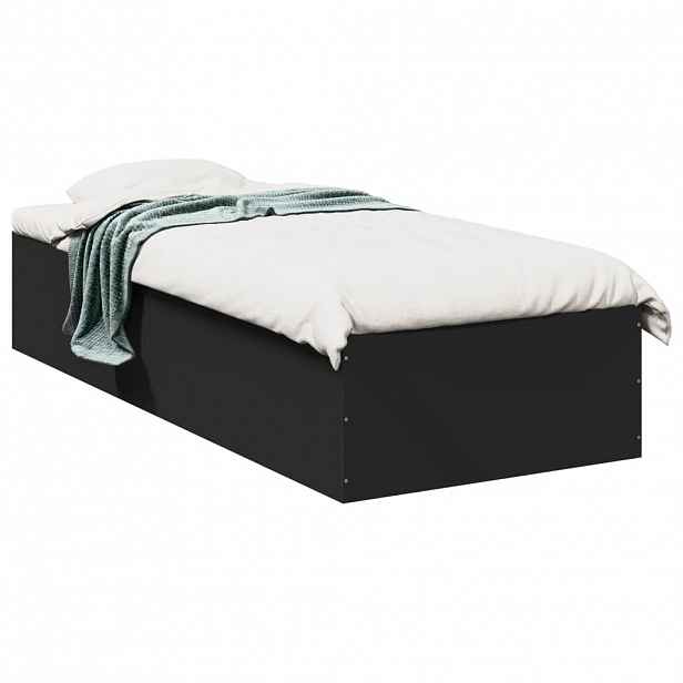 vidaXL Rám postele černý 75 x 190 cm kompozitní dřevo